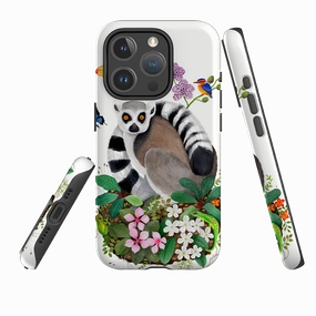Classic Texture iPhone MagSafe Tough Case - Madagascar Lemur By Bex Parkin