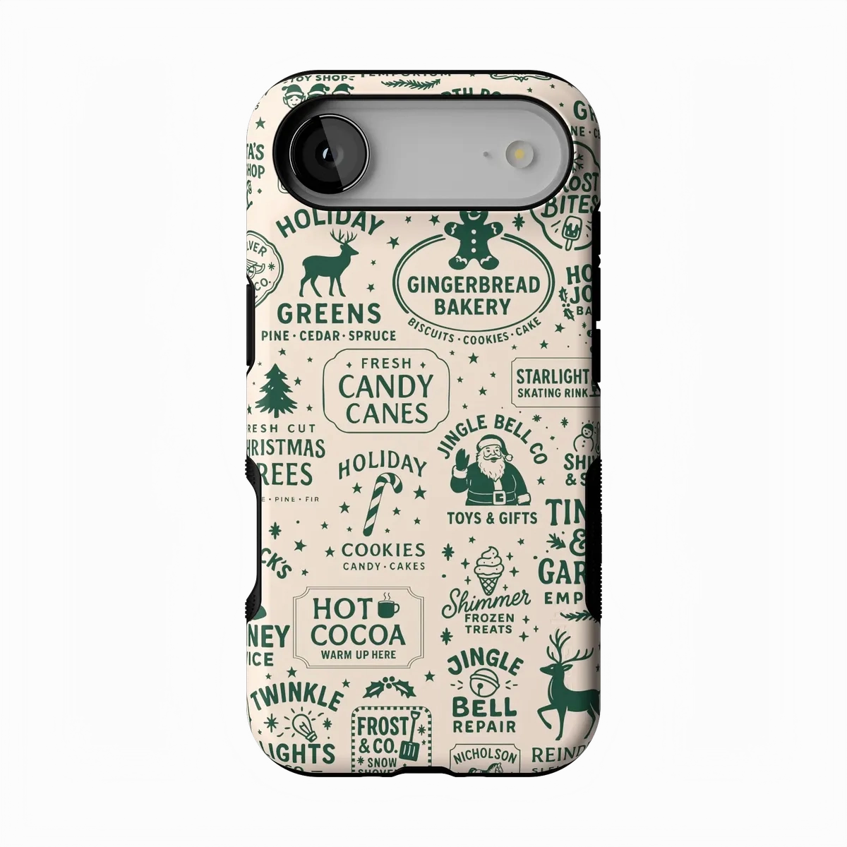 Santa's Stamps | Holiday Market Case Hybrid Finish Texture