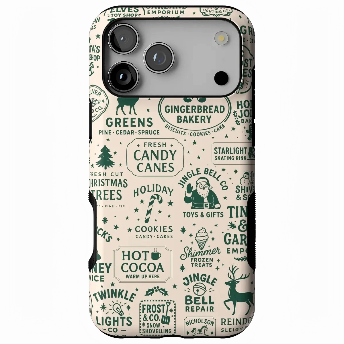 Polished Finish Texture Santa's Stamps | Holiday Market Case