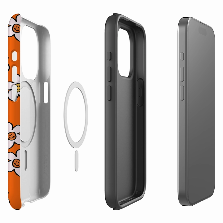 iPhone MagSafe Tough Case -  Smiley-Orange Travel Companion