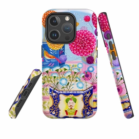 Vibrant pattern Protective Build iPhone MagSafe Tough Case - Tea Caddies By Bex Parkin