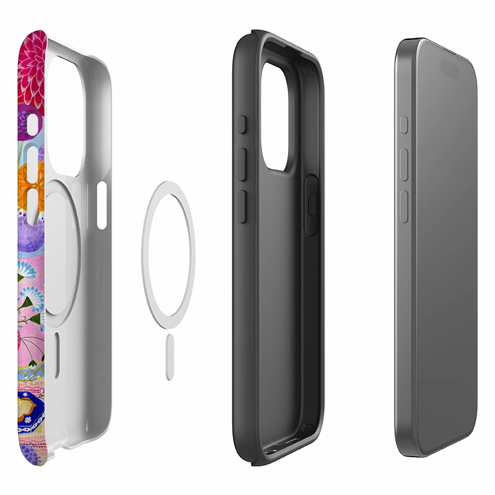 Strong Corners Protective Fit iPhone MagSafe Tough Case - Tea Caddies By Bex Parkin