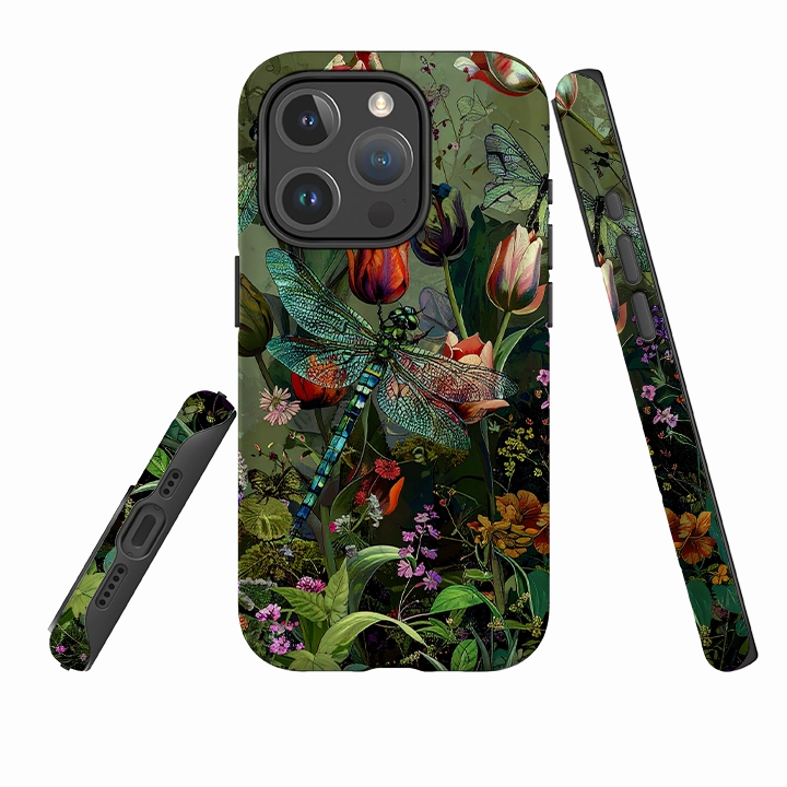 TPU Material iPhone MagSafe Tough Case - Green Vyne Dragonfly