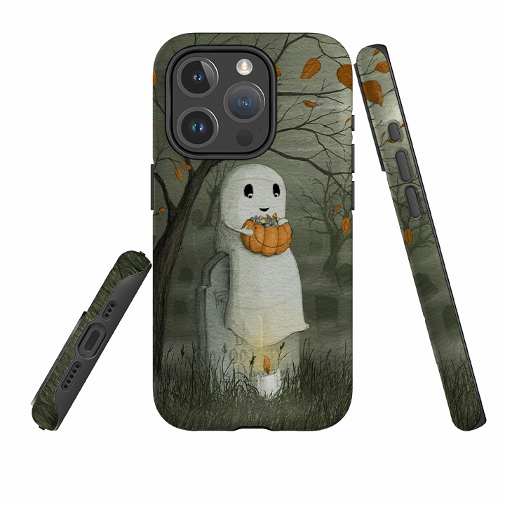 iPhone MagSafe Tough Case - Halloween Ghost By Maja Lindberg Light Touch Comfort Finish
