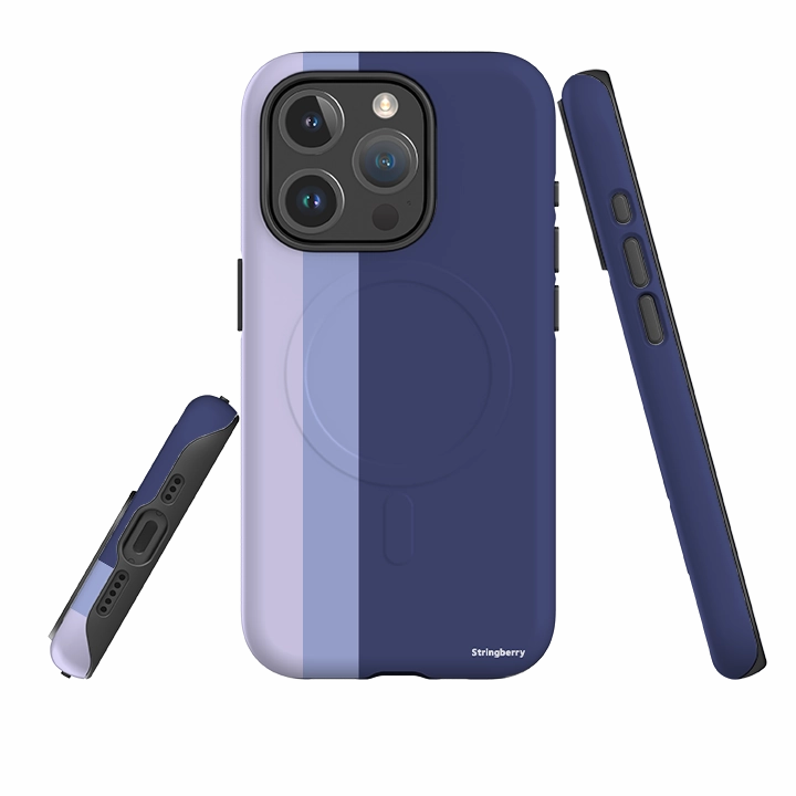 Shock Cushion Comfort Texture Layer iPhone MagSafe Tough Case - Munich Chroma Stripe