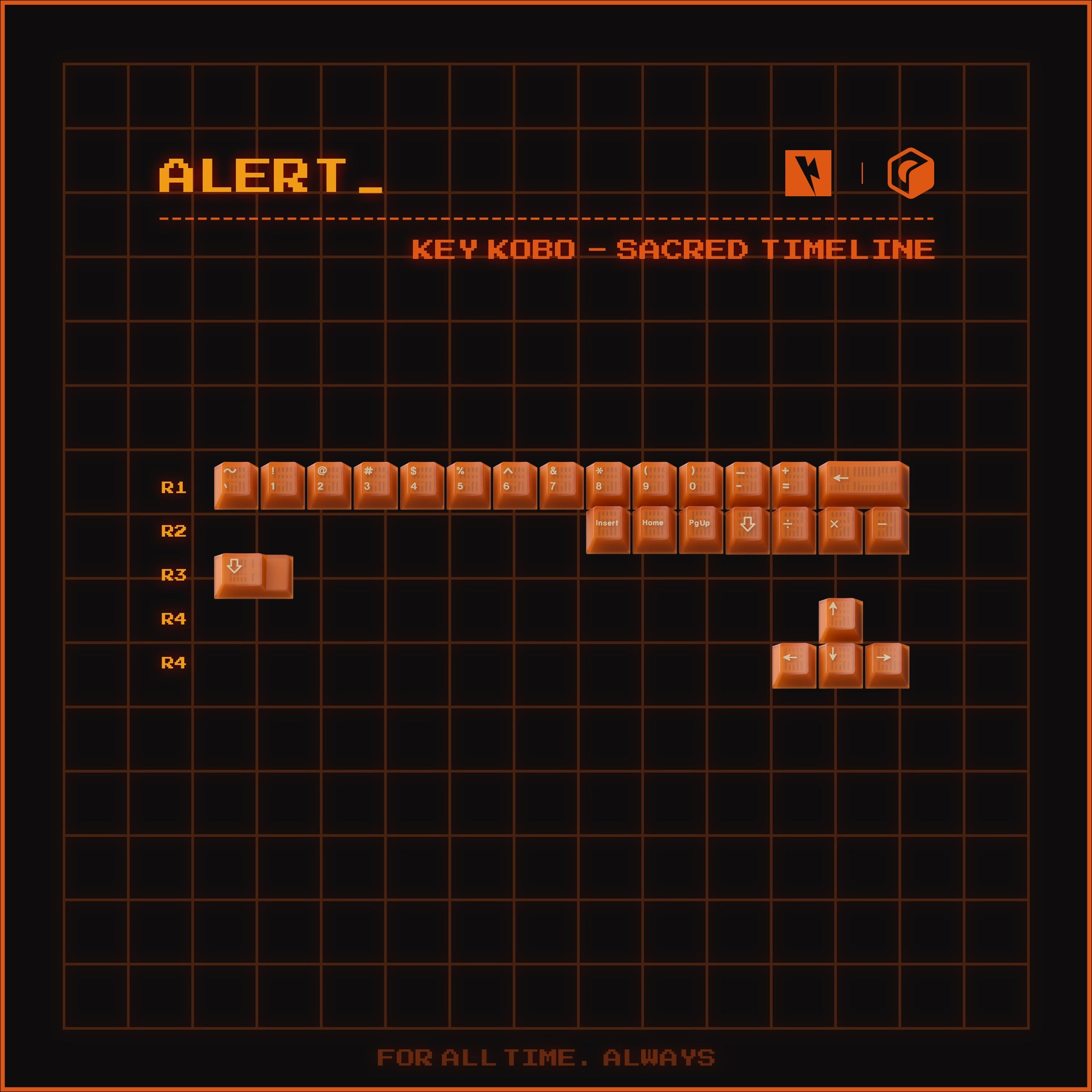 KEYKOBO SACRED TIMELINE ABS DOUBLE-SHOT KEYCAP SET Multi-Layer Macro