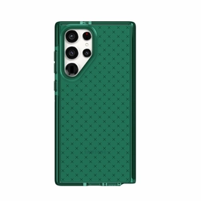 Hybrid Pattern Texture Modern Design Texture Evo Check Enhanced - Samsung Galaxy S22 Ultra Case - Opal Green