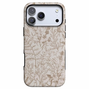 Wear resistant Ergonomic Texture Beige Garden | Neutral Floral Case