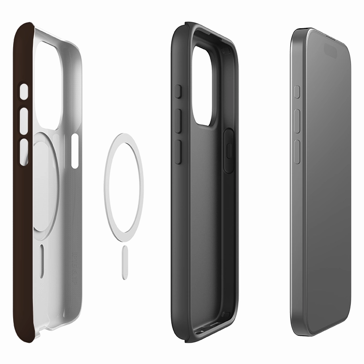 Matte Build Minimal Surface Layer iPhone MagSafe Tough Case -  Dubai Brown