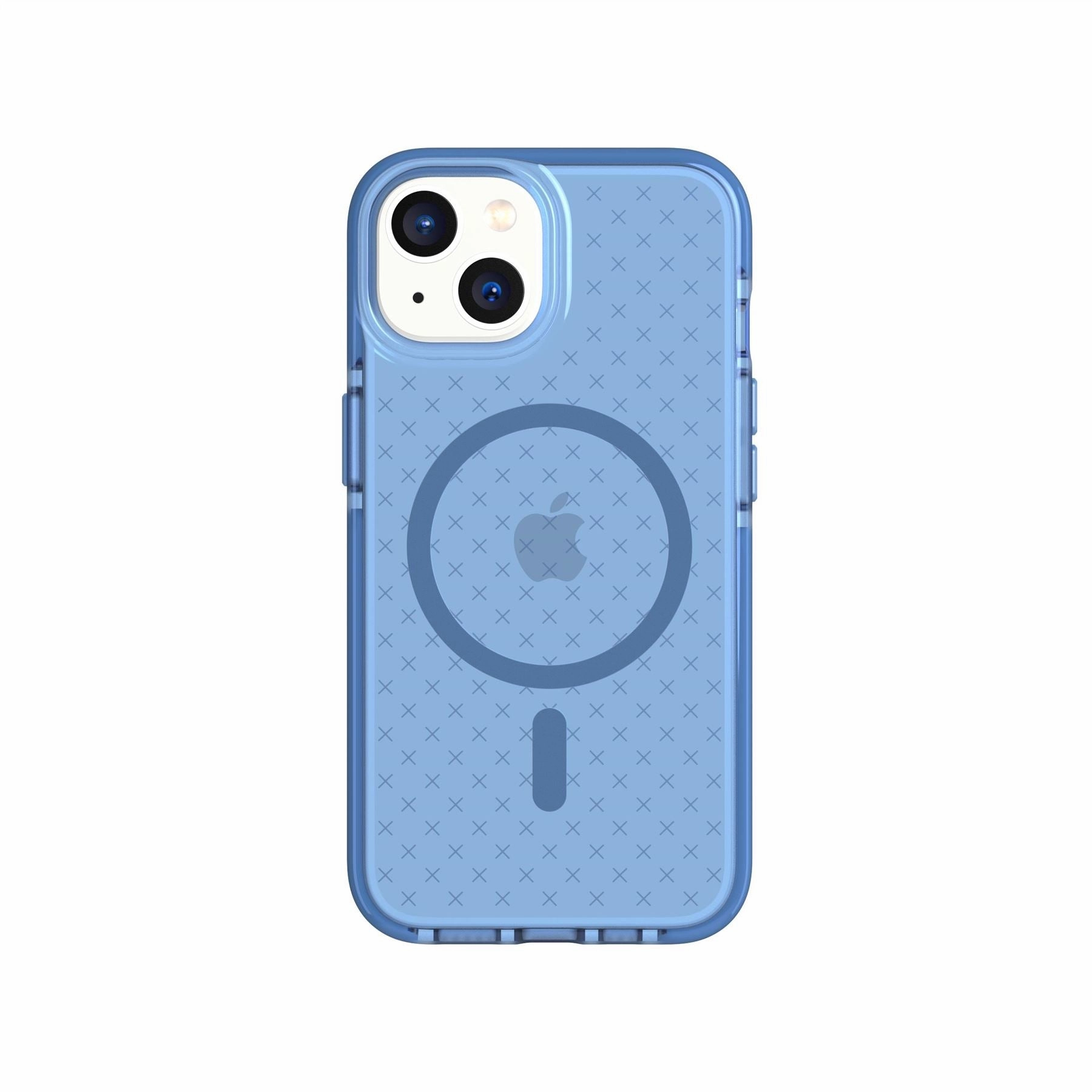 Eco Friendly Stylish Pattern EvoCheck - Apple iPhone 14 Case MagSafe Compatible - Tranquil Blue