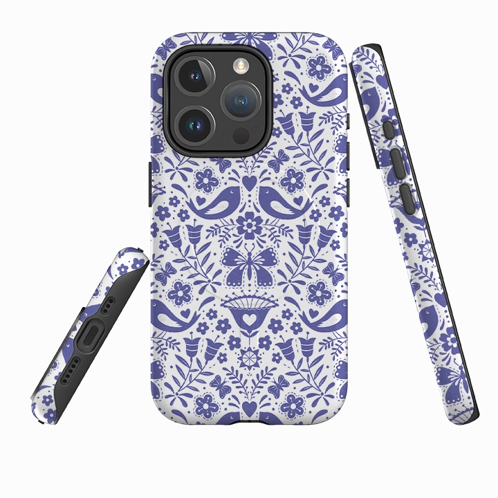 iPhone MagSafe Tough Case -  Bird Pattern III By Suzy Taylor Elegant Detail