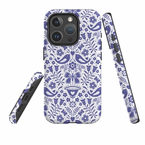 iPhone MagSafe Tough Case -  Bird Pattern III By Suzy Taylor Elegant Detail