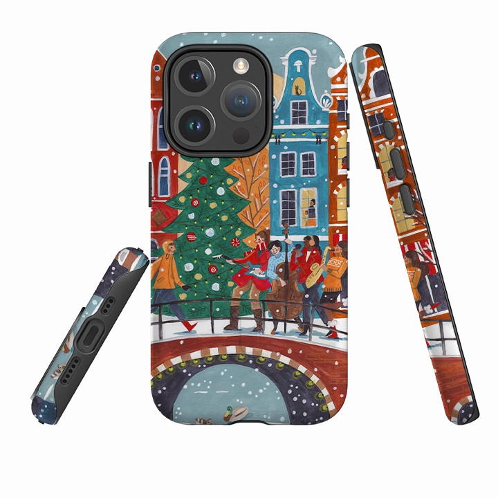 iPhone MagSafe Tough Case - Christmas Music Amsterdam By Caroline Bonne Muller Durable Protection Layer