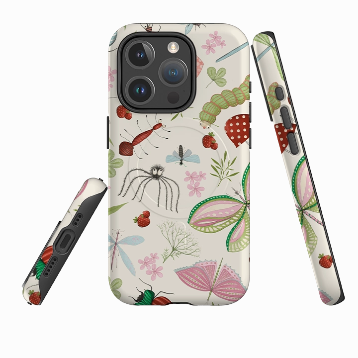iPhone MagSafe Tough Case -  Insects Pattern By Maja Lindberg Premium Shield