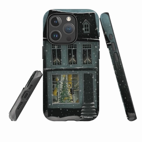 Modern Texture Build iPhone MagSafe Tough Case - Christmas House By Maja Lindberg