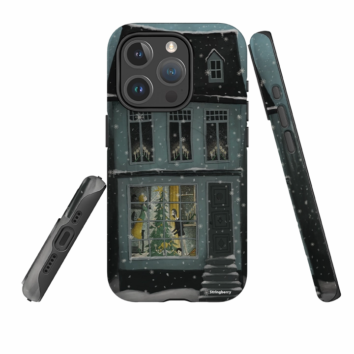 Modern Texture Build iPhone MagSafe Tough Case - Christmas House By Maja Lindberg