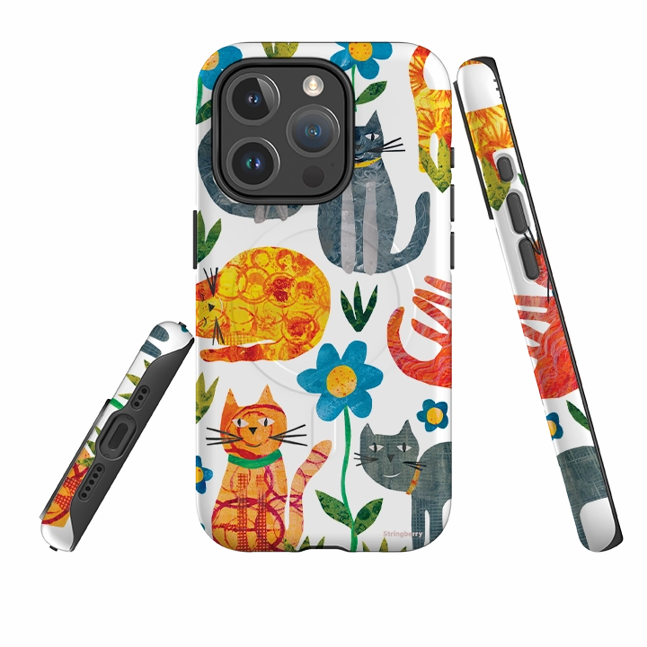 iPhone MagSafe Tough Case - Cats By Tracey English Clear Pattern