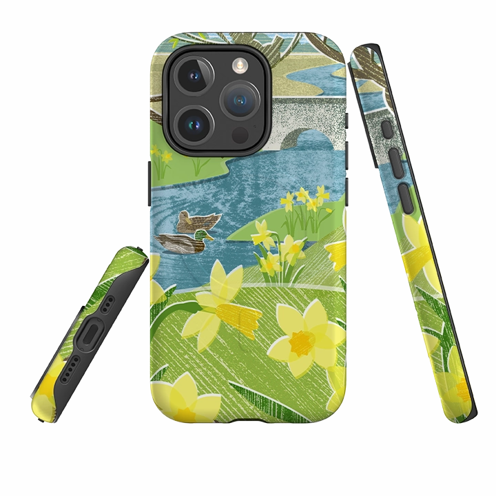 Modern Build Rugged Texture iPhone MagSafe Tough Case -  Daffs and Ducks By Liane Payne