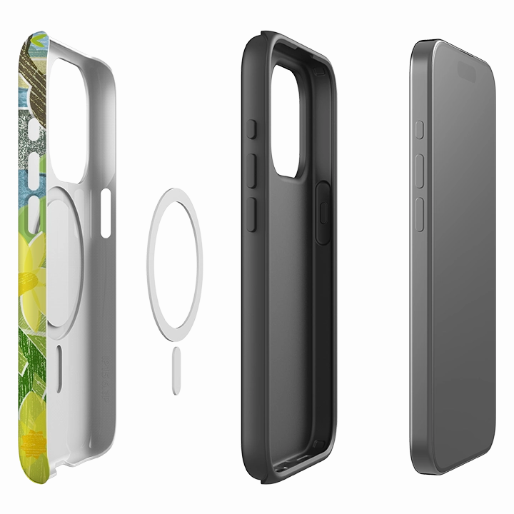 Smooth Touch iPhone MagSafe Tough Case -  Daffs and Ducks By Liane Payne