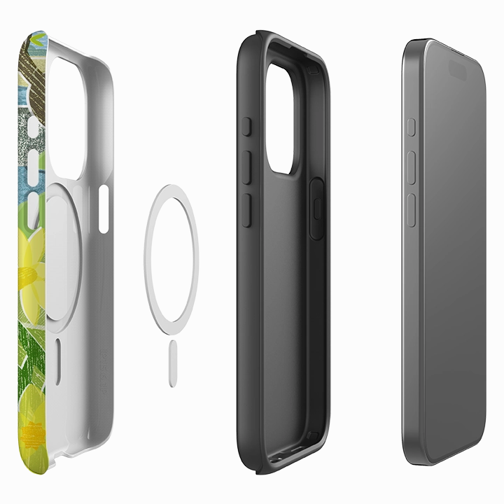 Color Pattern iPhone MagSafe Tough Case -  Daffs and Ducks By Liane Payne