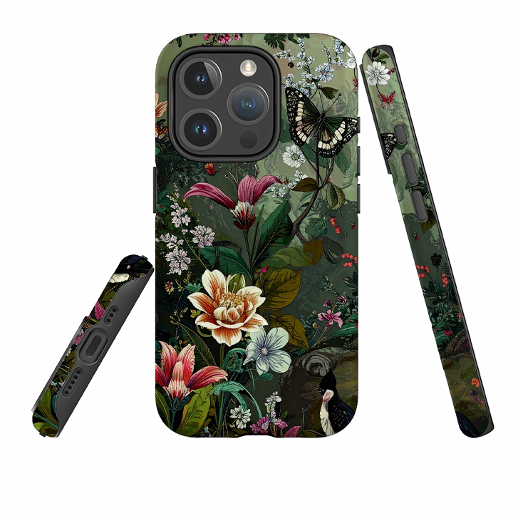 iPhone MagSafe Tough Case - Green Vyne Butterfly Luxury Grip Stylish Grip Texture