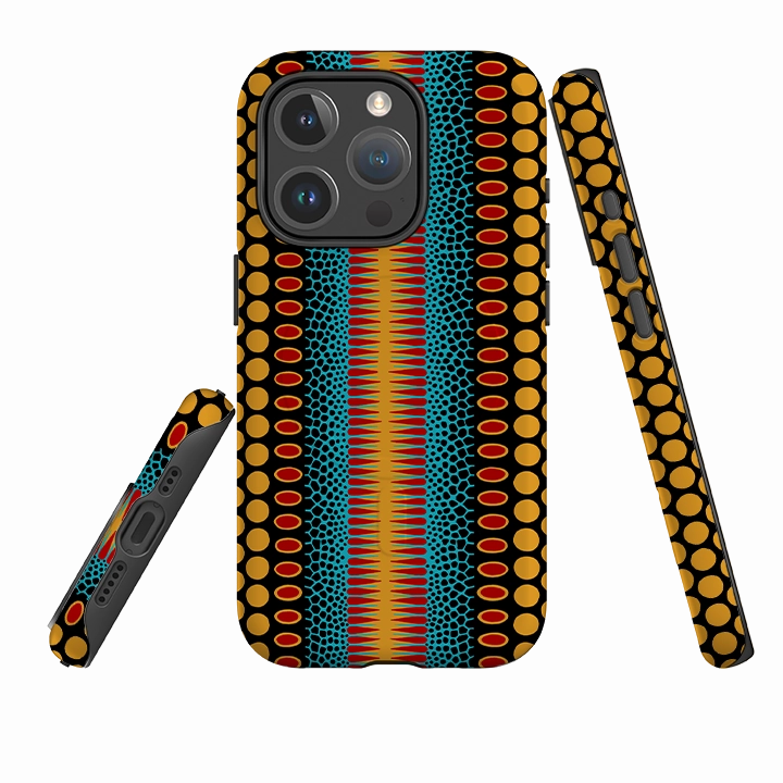 Strong Surface Glossy Pattern iPhone MagSafe Tough Case -  Tropical Spot Vertical By Cressida Bell