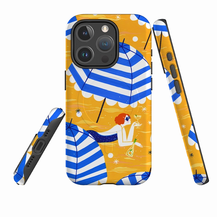 Comfort Design Layer Impact Cushion iPhone MagSafe Tough Case -  Capri Spritz By Madalina Andronic