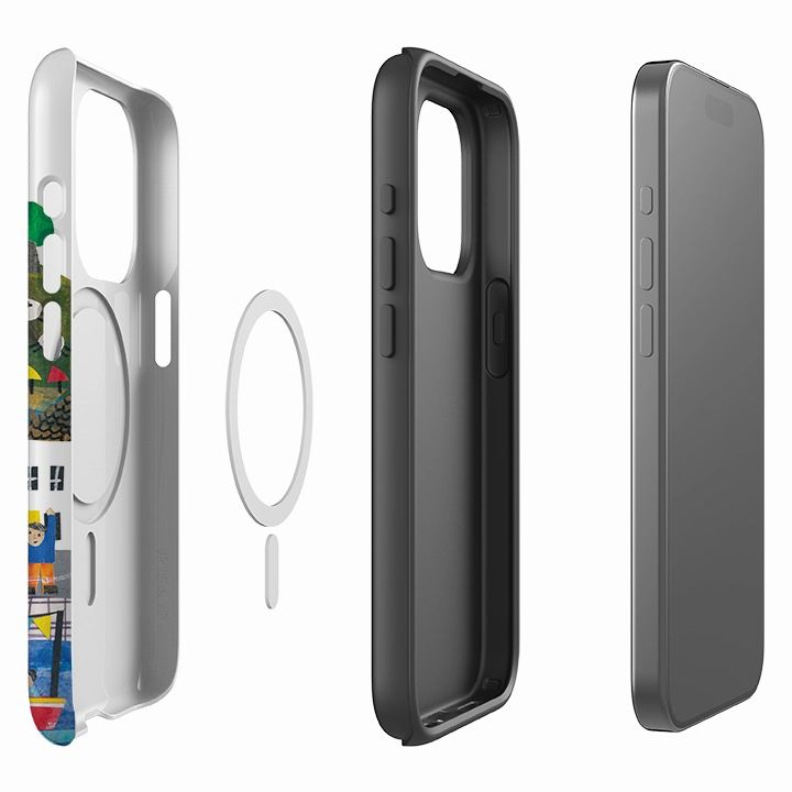 Rugged Look Finish Anti Shock Layer iPhone MagSafe Tough Case - Countryscape V By Tracey English