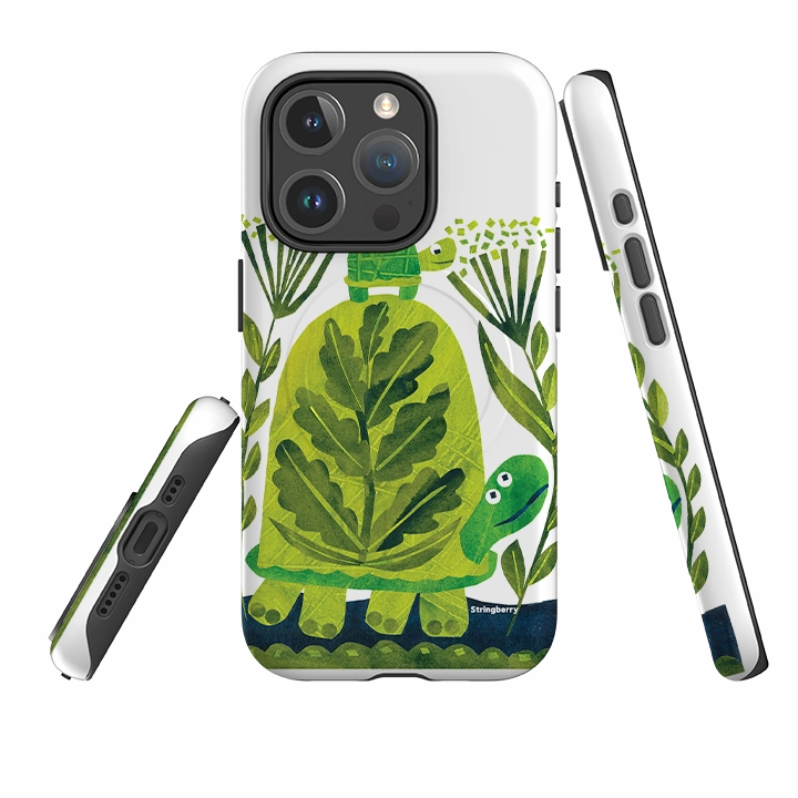 iPhone MagSafe Tough Case - Folk Tortoise By Tracey English Drop Protection Personal Style