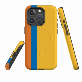 Hard Plastic iPhone MagSafe Tough Case - Miami Chroma Stripe