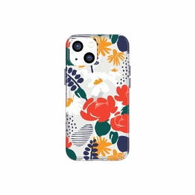 Elegant Build Texture EvoArt - Apple iPhone 13 Mini Case MagSafe Compatible - Red Rose