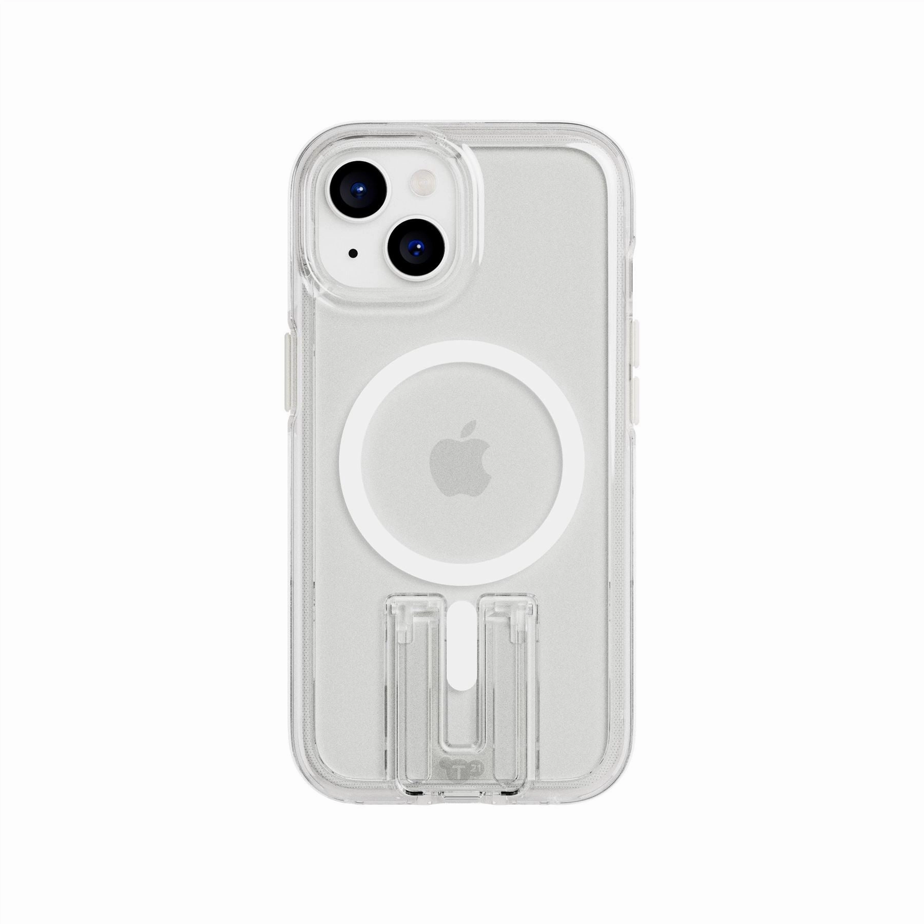 metal frame EvoCrystal Kick - Apple iPhone 16e/15 Case MagSafe Compatible - White