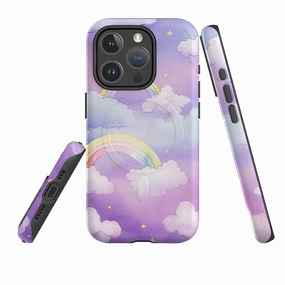 Compact Look iPhone MagSafe Tough Case - Rainbow Clouds III