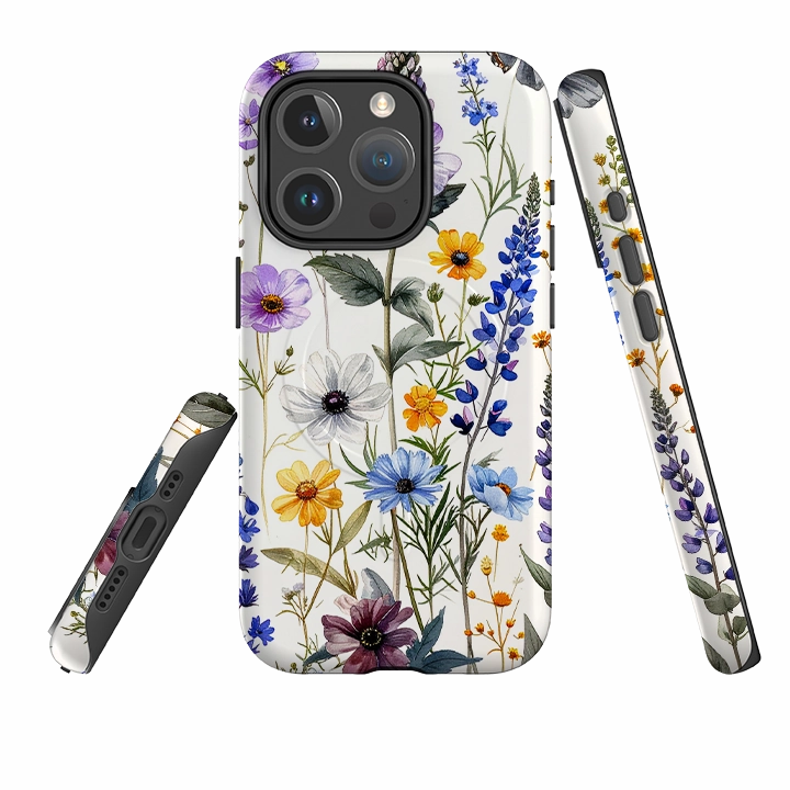 Hybrid Texture Modern Form iPhone MagSafe Tough Case - Westend Floral