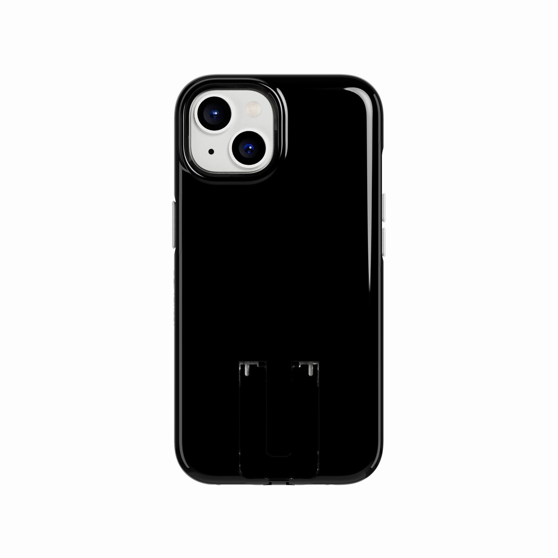 Stylish frame Soft Grip EvoCrystal Kick - Apple iPhone 16e/14 Case MagSafe Compatible - Obsidian Black