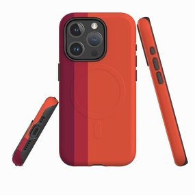 iPhone MagSafe Tough Case - Tokyo Chroma Stripe Perfect Fit Gloss Surface