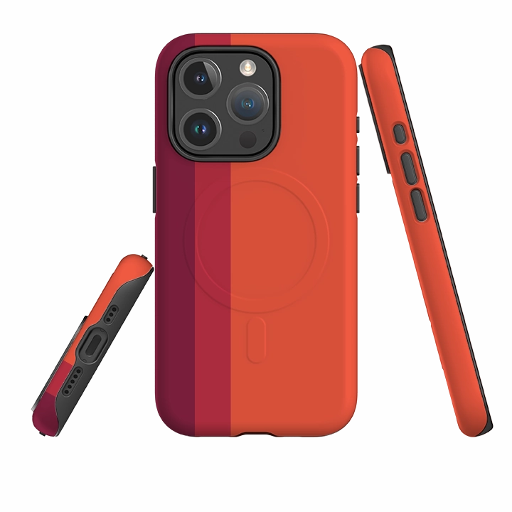 iPhone MagSafe Tough Case - Tokyo Chroma Stripe Perfect Fit Gloss Surface