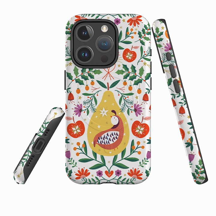 iPhone MagSafe Tough Case - Festive Fruits By Ali Brookes Luxury Finish Texture