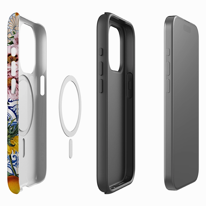 daily accessory Sleek Detail iPhone MagSafe Tough Case - Positano Pattern