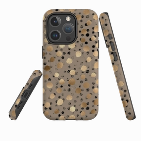 iPhone MagSafe Tough Case -  Marble Dots (case does not glitter) Smooth Grip Rugged Surface Build