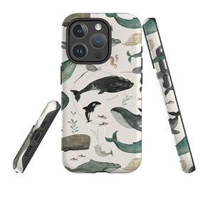 iPhone MagSafe Tough Case - Whale Song By Katherine Quinn Lightweight texture
