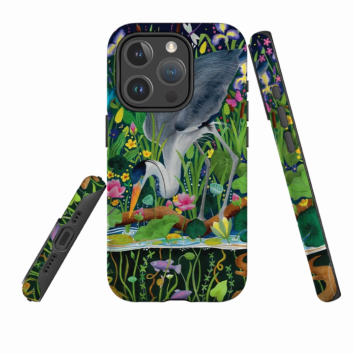 iPhone MagSafe Tough Case -  Heron Fishing By Bex Parkin Fashion Touch