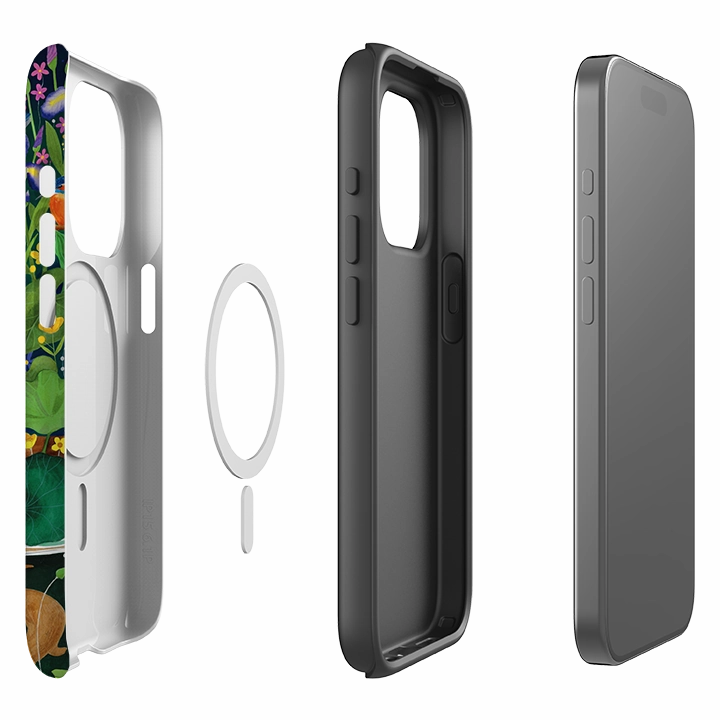 iPhone MagSafe Tough Case -  Heron Fishing By Bex Parkin Smooth Layer Texture