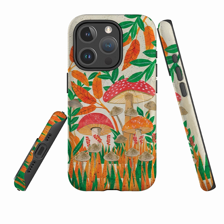 iPhone MagSafe Tough Case - Mushroom Magic By Tracey English Polished Touch