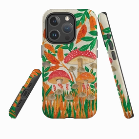 iPhone MagSafe Tough Case - Mushroom Magic By Tracey English Soft Surface Layer Protective Texture Finish