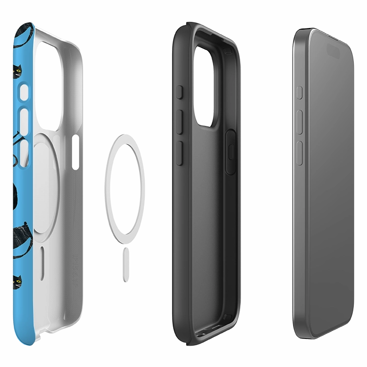 iPhone MagSafe Tough Case - Tossed Cats By Tracey English Matte Texture