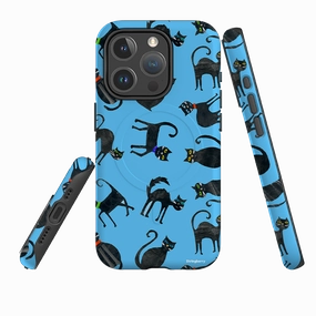 iPhone MagSafe Tough Case - Tossed Cats By Tracey English Protective Frame Design