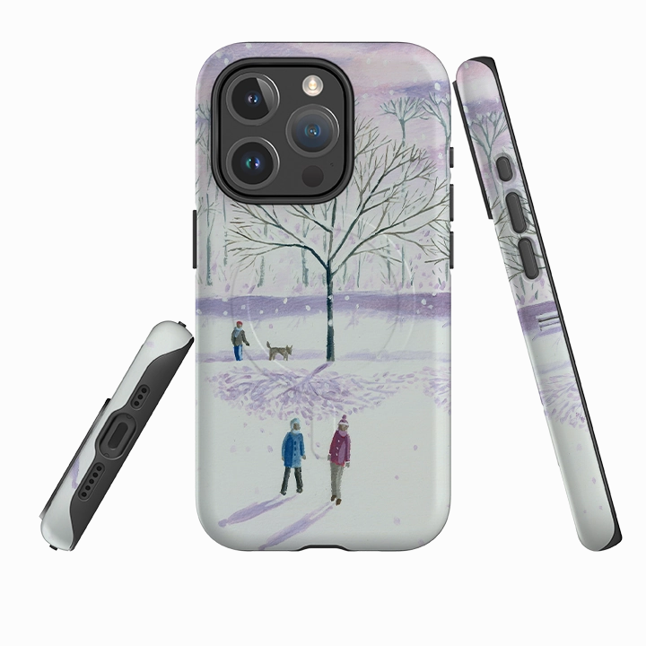 iPhone MagSafe Tough Case - Xmas Park By Mary Stubberfield Slim Edge Compact Build