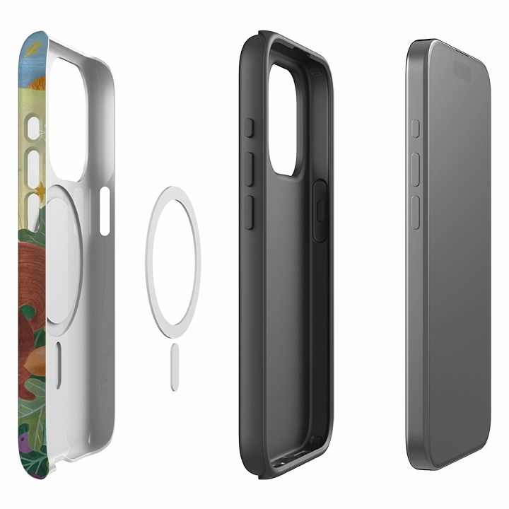 Classic Pattern Flexible Grip Texture iPhone MagSafe Tough Case - Autumn Squirrel By Bex Parkin