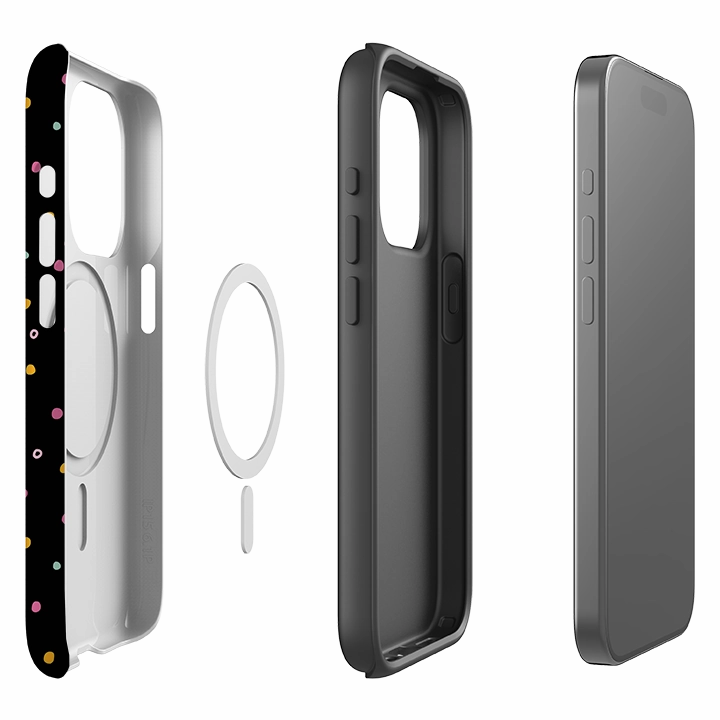 Hybrid Material Build Modern Finish iPhone MagSafe Tough Case -  Polka Dots By Suzy Taylor